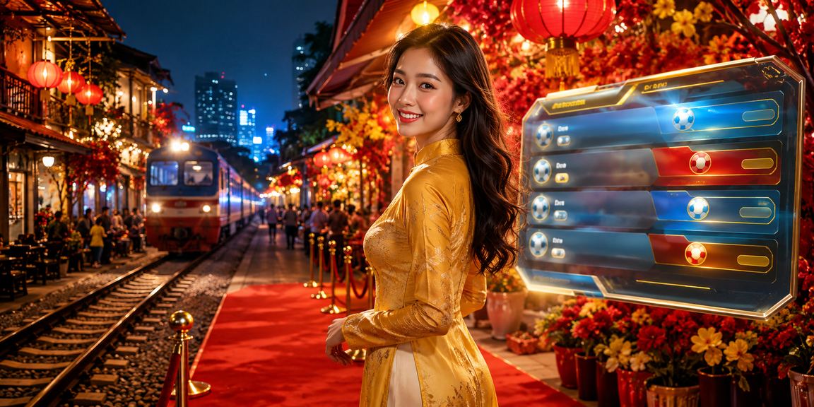 Người dùng tại Hà Nội trải nghiệm trò chơi casino trực tuyến trên điện thoại với trang phục áo dài